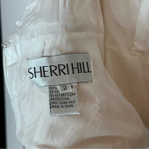Sherri Hill Ivory mini sequin lace cocktail dress size 2 dress style #2957 - Picture 6 of 10